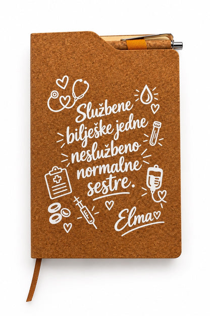 Notes A5 od pluta sa hemijskom olovkom