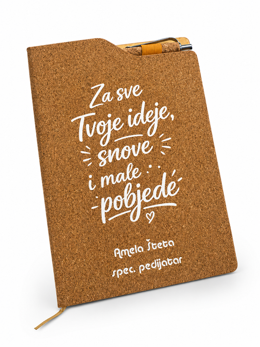 Notes A5 od pluta sa hemijskom olovkom